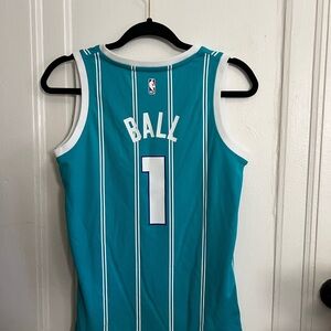 LaMelo Ball Charlotte Hornets Teal Basketball Jersey with White Stripes